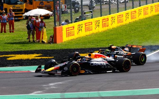 1 Max Verstappen NLD, Oracle Red Bull Racing , 4 Lando Norris GBR, McLaren F1 Team , F1 Grand Prix of Italy at Autodromo Nazionale Monza on September 7, 2025 in Monza, Italy Photo by HOCH ZWEI Monza Italy