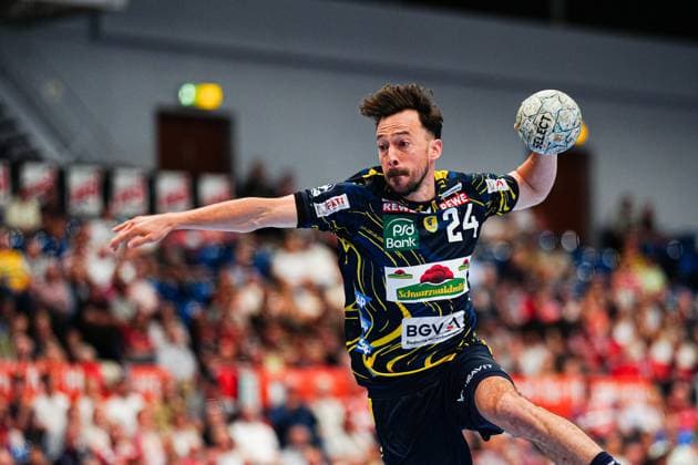 Throw Goal Patrick Groetzki Rhein Neckar Loewen, 24 GER, Handball Sport Verein Hamburg vs Rhein Neckar Loewen, Handball, 1 Bundesliga, Matchday 3, Season 2025 2026, 07 09 2025 GER, Handball Sport Verein Hamburg vs Rhein Neckar Loewen, Handball, 1 Bundesliga, Matchday 3, Season 2025 2026, 07 09 2025 Hamburg Copyright: xEibner-Pressefoto MarcelxvonxFehrnx EP_MFN