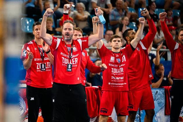 Bietigheim HBL 25 26 SG BBM Bietigheim VfL Luebeck Schwartau Coach Iker Romero Bietigheim , Jubel Freude Emotion Bietigheim Bissingen Egetrans Arena Baden Württemberg Germany