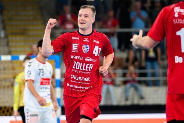 Bietigheim HBL 25 26 SG BBM Bietigheim VfL Luebeck Schwartau Till Hermann Bietighiem Jubel Freude Emotion Bietigheim Bissingen Egetrans Arena Baden Württemberg Germany