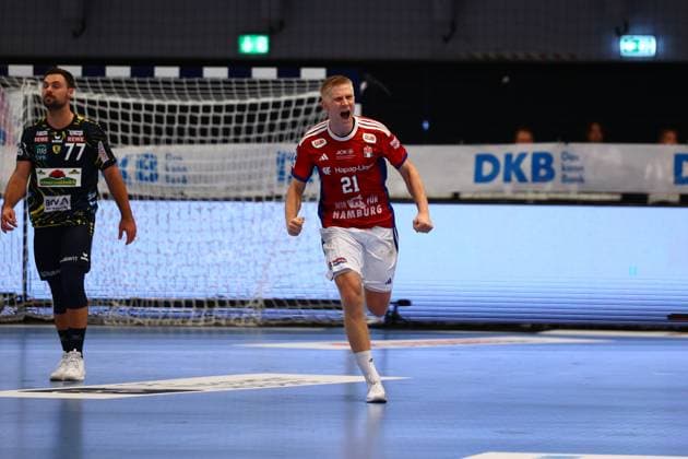 Handball I Men I Season 2025 2026 I Bundesliga I 3 Matchday I HSV Hamburg Rhein Neckar Löwen I 07 09 2025 Frederik Bo Andersen 21, HSV Hamburg Hamburg Alsterdorfer Sporthalle Hamburg Germany Copyright: xLobeca RalfxHomburgx
