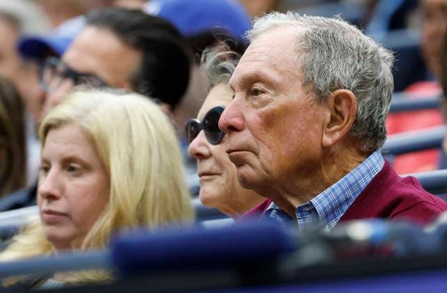 Former New York City Mayor Michael Bloomberg attends the Men s Finals of the 2025 US Open Tennis Championship in Arthur Ashe Stadium at the USTA Billie Jean King National Tennis Center in Flushing Meadows, New York, on Sunday, September 7, 2025.  NYP20250907135 COREYxSIPKIN