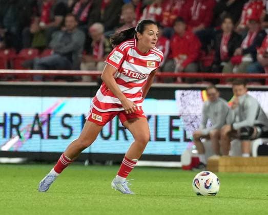 07 09 2025 Soccer Season 2025 2026 1 Google Pixel Women Bundesliga 1 Matchday 1 FC Union Berlin Women FCU 1 FC Nuremberg Women FCN Club Club Women ChPr xchxprx Athanasia Moraitou 77, 1 FC Union Berlin