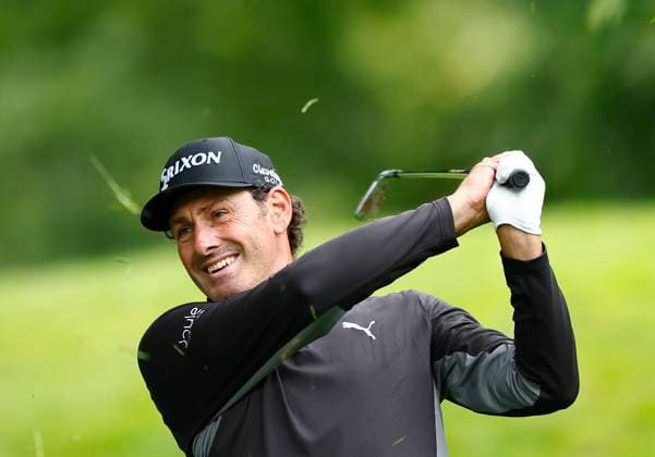 7th September 2025; The K Club, Straffan, County Kildare, Ireland: Amgen Irish Open Golf Final Round; Alfredo Garcia-Heredia of Spain plays his second shot from the 11th rough  PeterxFitzpatrick