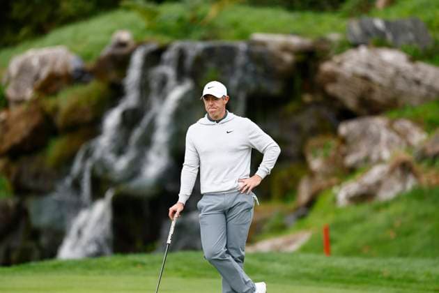 7th September 2025; The K Club, Straffan, County Kildare, Ireland: Amgen Irish Open Golf Final Round; Rory McIlroy of Northern Ireland on waits to putt on the 14th green  PeterxFitzpatrick