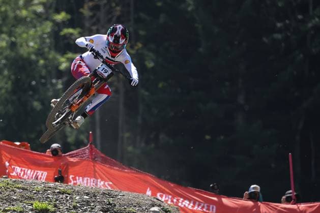 07 09 2025, ChampÃ ry, ChampÃ ry 2025 UCI Mountain Bike World Championships, Danny Hart GBR during the Men s Downhill Final ChampÃ ry Grand Paradis Valais Switzerland Copyright: xJustPictures.ch FrancescoxMinghettix jp-en-FrMi-MNG_7017