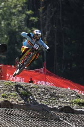 07 09 2025, ChampÃ ry, ChampÃ ry 2025 UCI Mountain Bike World Championships, Martin Maes BEL during the Men s Downhill Final ChampÃ ry Grand Paradis Valais Switzerland Copyright: xJustPictures.ch FrancescoxMinghettix jp-en-FrMi-MNG_7135