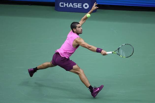 September 7, 2025, New York City, New York, United States: CARLOS ALCARAZ of Spain during the match against J. Sinner of Italy in the final of US Open 2025 at the USTA Billie Jean King National Tennis Center. Queens, New York City. New York City United States - ZUMAc278 20250907_zsp_c278_029 Copyright: xMarcinxCholewinskix