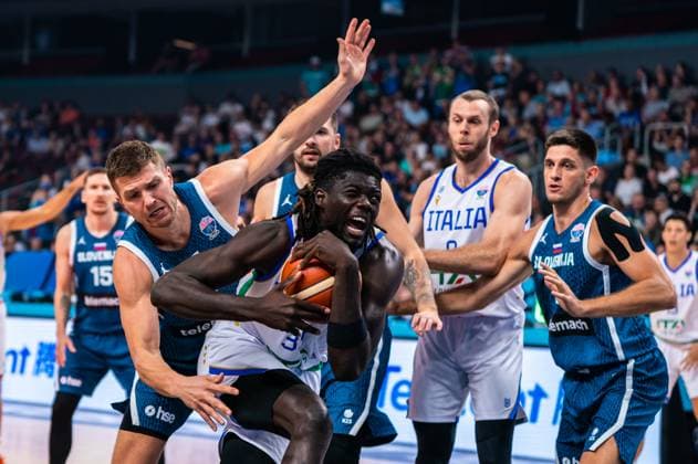 Mouhamet Momo Diouf Italia - Slovenia FIBA Eurobasket 2025 Round of 16 Riga 07.09.2025 Foto Dragana Stjepanovic Ciamillo-Castoria Riga  Copyright: xDraganaxStjepanovicx
