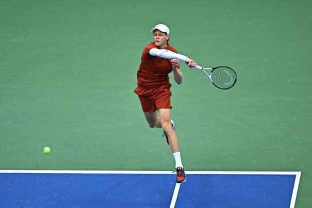 US Open - Carlos Alcaraz Wins The Men Final Jannik Sinner (ITA) during the men final at the 2025 US Open at Billie Jean National Tennis Center in New York City, NY, USA, on September 7, 2025. Photo by Corinne Dubreuil ABACAPRESS.COM New York City United States  Copyright: xDubreuilxCorinne ABACAx