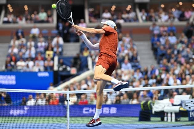 US Open - Carlos Alcaraz Wins The Men Final Jannik Sinner (ITA) during the men final at the 2025 US Open at Billie Jean National Tennis Center in New York City, NY, USA, on September 7, 2025. Photo by Corinne Dubreuil ABACAPRESS.COM New York City United States  Copyright: xDubreuilxCorinne ABACAx