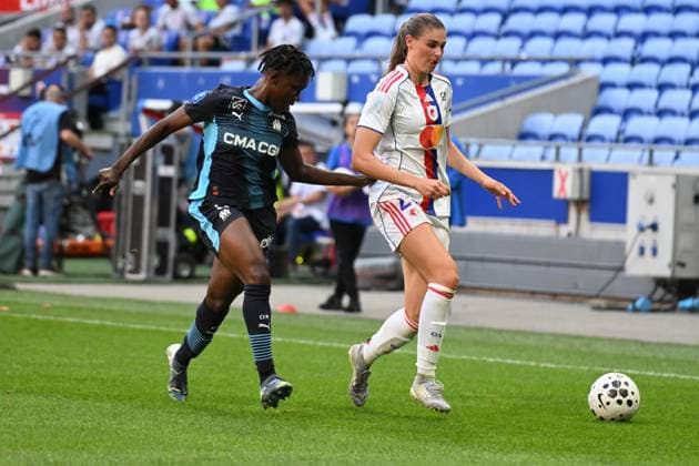 Football : Arkema Premiere Ligue OL Lyonnes V Marseille 07 09 2025 Jule Brand of OL Lyonnes during the Arkema Premiere Ligue match between Lyon and Marseille at Groupama Stadium Decines Charpieu on September 7, 2025 in Lyon, France  Copyright: xALLILI_MOURADx