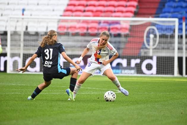 Football : Arkema Premiere Ligue OL Lyonnes V Marseille 07 09 2025 Ines Benyahia of OL Lyonnes during the Arkema Premiere Ligue match between Lyon and Marseille at Groupama Stadium Decines Charpieu on September 7, 2025 in Lyon, France  Copyright: xALLILI_MOURADx