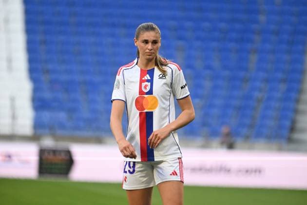 Football : Arkema Premiere Ligue OL Lyonnes V Marseille 07 09 2025 Jule Brand of OL Lyonnes during the Arkema Premiere Ligue match between Lyon and Marseille at Groupama Stadium Decines Charpieu on September 7, 2025 in Lyon, France  Copyright: xALLILI_MOURADx