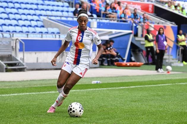 Football : Arkema Premiere Ligue OL Lyonnes V Marseille 07 09 2025 Ashley Lawrence of OL Lyonnes during the Arkema Premiere Ligue match between Lyon and Marseille at Groupama Stadium Decines Charpieu on September 7, 2025 in Lyon, France  Copyright: xALLILI_MOURADx