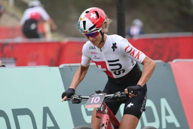 08 09 2025, Zermatt, Valais 2025 UCI Mountain Bike World Championships, Jolanda Neff SUI during the training for the Cross Country Short Track race Zermatt Zermatt Valais Switzerland Copyright: xJustPictures.ch FrancescoxMinghettix jp-en-FrMi-MNG_0222