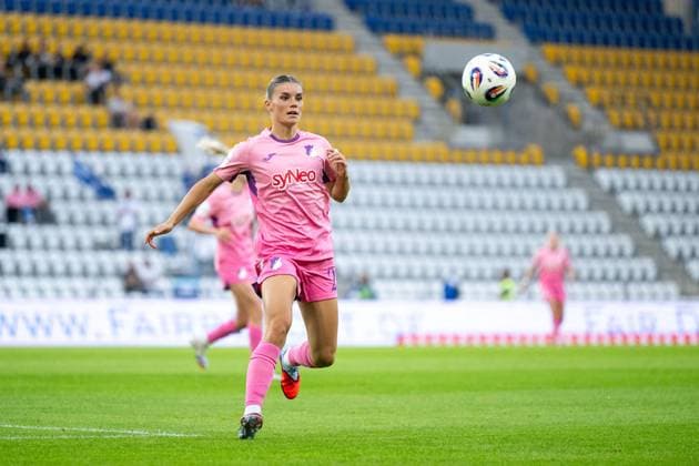 Selina Cerci TSG Hoffenheim, 29 on the ball, GER, TSG 1899 Hoffenheim vs FC Carl Zeiss Jena, Football Google Pixel Frauen Bundesliga, 1 Spieltag, Saison 2025 2026, 08 09 2025 DFB regulations prohibit any use of photographs as image sequences and or quasi video GER, TSG 1899 Hoffenheim vs FC Carl Zeiss Jena, Football Google Pixel Frauen Bundesliga, 1 Spieltag, Saison 2025 2026, 08 09 2025 Jena Copyright: xEibner-Pressefoto Memmlerx EP_MMR