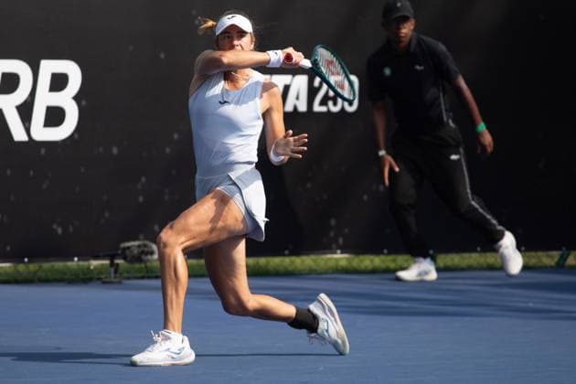 WTA, Tennis Damen 250 SP OPEN SaO PAULO, SP - 08.09.2025: WTA 250 SP OPEN - Marking the return of the professional women& 39;s tennis circuit to the capital of Sao Paulo after 25 years, the SP Open, WTA 250 of Sao Paulo, takes place from September 6th to 14th at Parque Villa Lobos. In the photo, Argentine Solana Sierra during a match against Dutch Arianne Hartono on Monday afternoon (08). (Photo: Rodilei Morais Fotoarena) x2803012x  RodileixMorais