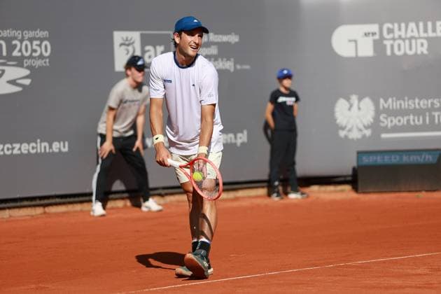 SZCZECIN, 08.09.2025 TURNIEJ TENISA ZIEMNEGO ATP, Tennis Herren CHALLENGER INVEST IN SZCZECIN OPEN 2025 NZ FRANCESCO PASSARO FOT. KRZYSZTOF CICHOMSKI NEWSPIX.PL --- newspix.pl 
