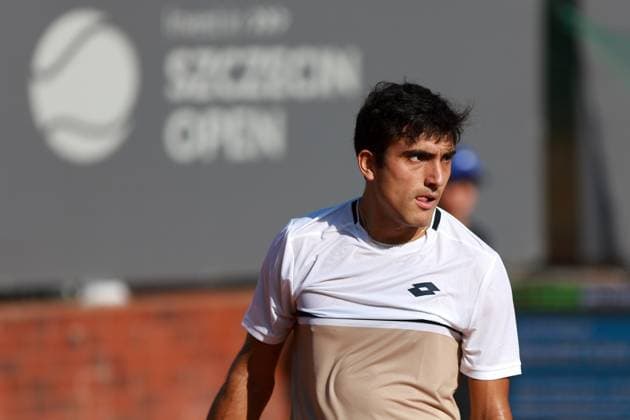 SZCZECIN, 08.09.2025 TURNIEJ TENISA ZIEMNEGO ATP, Tennis Herren CHALLENGER INVEST IN SZCZECIN OPEN 2025 NZ ROMAN ANDRES BURRUCHAGA FOT. KRZYSZTOF CICHOMSKI NEWSPIX.PL --- newspix.pl 