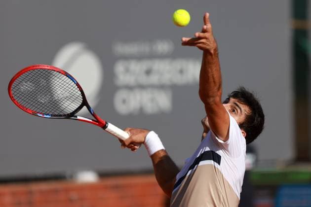 SZCZECIN, 08.09.2025 TURNIEJ TENISA ZIEMNEGO ATP, Tennis Herren CHALLENGER INVEST IN SZCZECIN OPEN 2025 NZ ROMAN ANDRES BURRUCHAGA FOT. KRZYSZTOF CICHOMSKI NEWSPIX.PL --- newspix.pl 