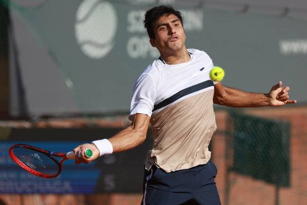SZCZECIN, 08.09.2025 TURNIEJ TENISA ZIEMNEGO ATP, Tennis Herren CHALLENGER INVEST IN SZCZECIN OPEN 2025 NZ ROMAN ANDRES BURRUCHAGA FOT. KRZYSZTOF CICHOMSKI NEWSPIX.PL --- newspix.pl 