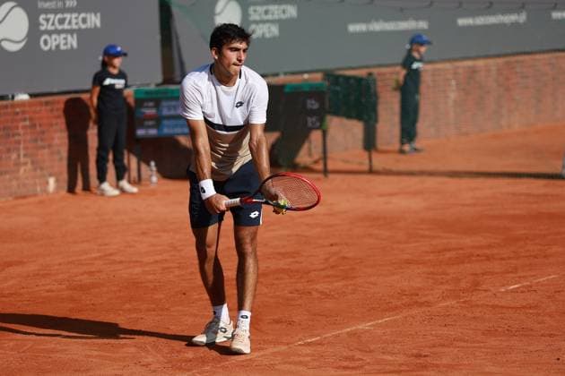 SZCZECIN, 08.09.2025 TURNIEJ TENISA ZIEMNEGO ATP, Tennis Herren CHALLENGER INVEST IN SZCZECIN OPEN 2025 NZ ROMAN ANDRES BURRUCHAGA FOT. KRZYSZTOF CICHOMSKI NEWSPIX.PL --- newspix.pl 