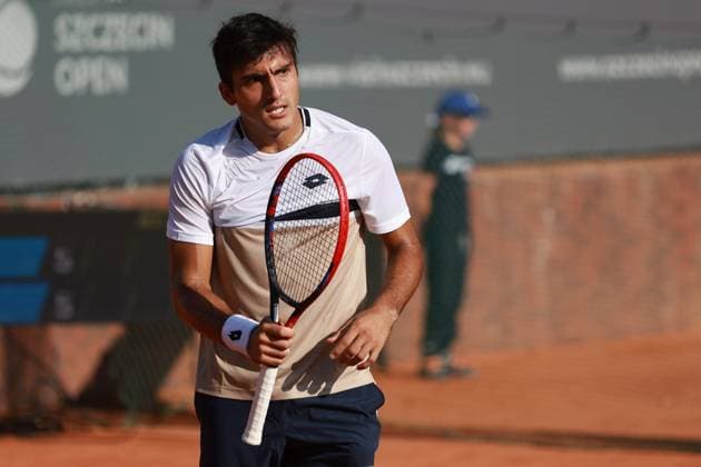 SZCZECIN, 08.09.2025 TURNIEJ TENISA ZIEMNEGO ATP, Tennis Herren CHALLENGER INVEST IN SZCZECIN OPEN 2025 NZ ROMAN ANDRES BURRUCHAGA FOT. KRZYSZTOF CICHOMSKI NEWSPIX.PL --- newspix.pl 
