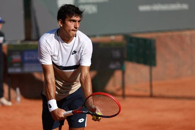SZCZECIN, 08.09.2025 TURNIEJ TENISA ZIEMNEGO ATP, Tennis Herren CHALLENGER INVEST IN SZCZECIN OPEN 2025 NZ ROMAN ANDRES BURRUCHAGA FOT. KRZYSZTOF CICHOMSKI NEWSPIX.PL --- newspix.pl 