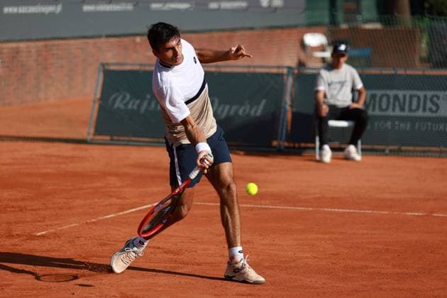 SZCZECIN, 08.09.2025 TURNIEJ TENISA ZIEMNEGO ATP, Tennis Herren CHALLENGER INVEST IN SZCZECIN OPEN 2025 NZ ROMAN ANDRES BURRUCHAGA FOT. KRZYSZTOF CICHOMSKI NEWSPIX.PL --- newspix.pl 