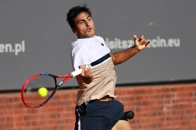 SZCZECIN, 08.09.2025 TURNIEJ TENISA ZIEMNEGO ATP, Tennis Herren CHALLENGER INVEST IN SZCZECIN OPEN 2025 NZ ROMAN ANDRES BURRUCHAGA FOT. KRZYSZTOF CICHOMSKI NEWSPIX.PL --- newspix.pl 