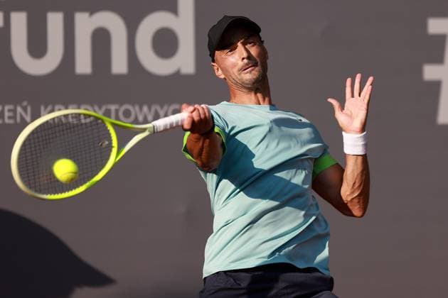 SZCZECIN, 08.09.2025 TURNIEJ TENISA ZIEMNEGO ATP, Tennis Herren CHALLENGER INVEST IN SZCZECIN OPEN 2025 NZ DIMITAR KUZMANOV FOT. KRZYSZTOF CICHOMSKI NEWSPIX.PL --- newspix.pl 