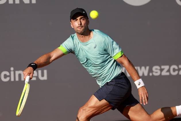 SZCZECIN, 08.09.2025 TURNIEJ TENISA ZIEMNEGO ATP, Tennis Herren CHALLENGER INVEST IN SZCZECIN OPEN 2025 NZ DIMITAR KUZMANOV FOT. KRZYSZTOF CICHOMSKI NEWSPIX.PL --- newspix.pl 