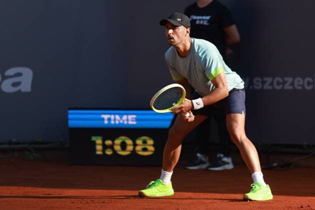 SZCZECIN, 08.09.2025 TURNIEJ TENISA ZIEMNEGO ATP, Tennis Herren CHALLENGER INVEST IN SZCZECIN OPEN 2025 NZ DIMITAR KUZMANOV FOT. KRZYSZTOF CICHOMSKI NEWSPIX.PL --- newspix.pl 