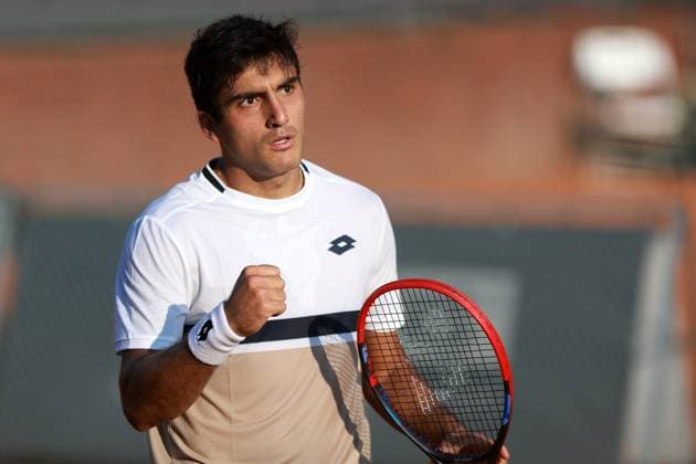 SZCZECIN, 08.09.2025 TURNIEJ TENISA ZIEMNEGO ATP, Tennis Herren CHALLENGER INVEST IN SZCZECIN OPEN 2025 NZ ROMAN ANDRES BURRUCHAGA FOT. KRZYSZTOF CICHOMSKI NEWSPIX.PL --- newspix.pl 