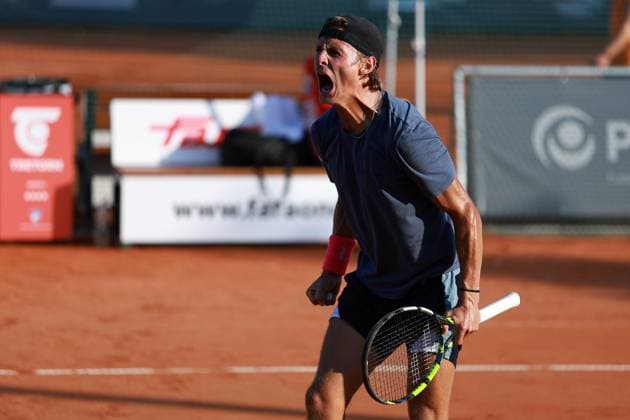 SZCZECIN, 08.09.2025 TURNIEJ TENISA ZIEMNEGO ATP, Tennis Herren CHALLENGER INVEST IN SZCZECIN OPEN 2025 NZ HYNEK BARTON PO WYGRANIU MECZU HYNEK BARTON AFTER WINNING THE MATCH FOT. KRZYSZTOF CICHOMSKI NEWSPIX.PL --- newspix.pl 