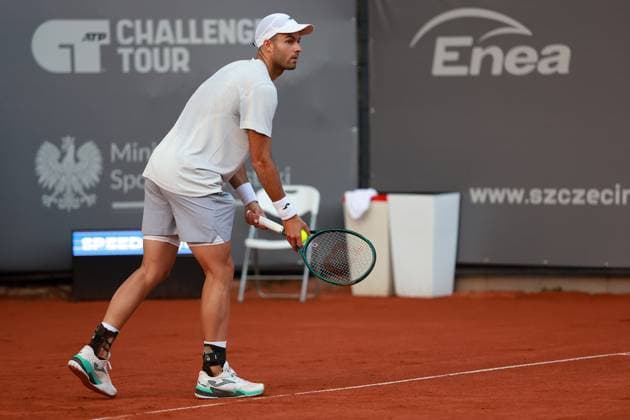 SZCZECIN, 08.09.2025 TURNIEJ TENISA ZIEMNEGO ATP, Tennis Herren CHALLENGER INVEST IN SZCZECIN OPEN 2025 NZ FACUNDO DIAZ ACOSTA FOT. KRZYSZTOF CICHOMSKI NEWSPIX.PL --- newspix.pl 