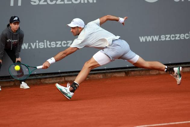 SZCZECIN, 08.09.2025 TURNIEJ TENISA ZIEMNEGO ATP, Tennis Herren CHALLENGER INVEST IN SZCZECIN OPEN 2025 NZ FACUNDO DIAZ ACOSTA FOT. KRZYSZTOF CICHOMSKI NEWSPIX.PL --- newspix.pl 