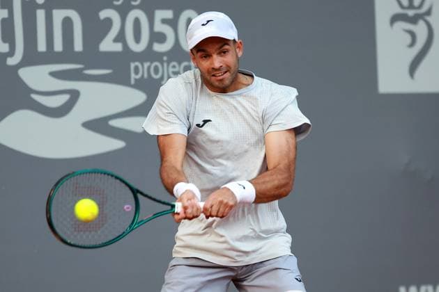 SZCZECIN, 08.09.2025 TURNIEJ TENISA ZIEMNEGO ATP, Tennis Herren CHALLENGER INVEST IN SZCZECIN OPEN 2025 NZ FACUNDO DIAZ ACOSTA FOT. KRZYSZTOF CICHOMSKI NEWSPIX.PL --- newspix.pl 