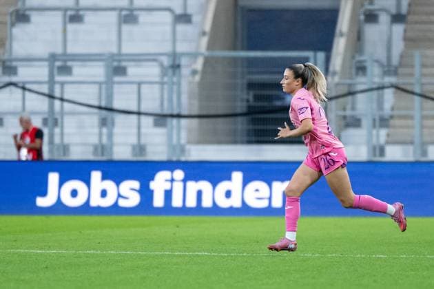 Janna Grimm TSG Hoffenheim, 26 is substituted, GER, TSG 1899 Hoffenheim vs FC Carl Zeiss Jena, Football Google Pixel Women Bundesliga, 1 Matchday, Season 2025 2026, 08 09 2025 DFB regulations prohibit any use of photographs as image sequences and or quasi video GER, TSG 1899 Hoffenheim vs FC Carl Zeiss Jena, Football Google Pixel Women Bundesliga, 1 Matchday, Season 2025 2026, 08 09 2025 Jena Copyright: xEibner-Pressefoto Memmlerx EP_MMR