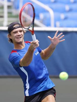 Tomas Machac, Czech tennis player during the preparation for the qualifying match between the USA and the Czech Republic for the final group of the Davis Cup 2025 at the Delray Beach Tennis Center in Delray Beach, USA. 08.09.2025, Delray Beach, USA. (CTKxPhoto PavelxLebeda) CTKPhotoF202509080029201  CTKPhotoF202509080029201