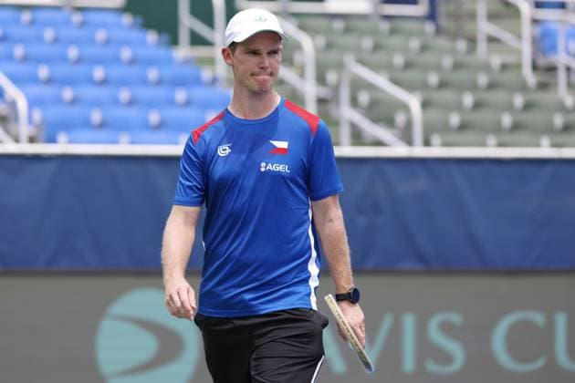 Coach Tomas Josefus during the preparation for the qualifying match between the USA and the Czech Republic for the final group of the Davis Cup 2025 at the Delray Beach Tennis Center. 08.09.2025, Delray Beach, USA. (CTKxPhoto PavelxLebeda) CTKPhotoF202509080029701  CTKPhotoF202509080029701