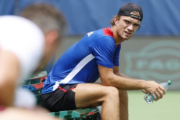 Tomas Machac, Czech tennis player during the preparation for the qualifying match between the USA and the Czech Republic for the final group of the Davis Cup 2025 at the Delray Beach Tennis Center in Delray Beach, USA. 08.09.2025, Delray Beach, USA. (CTKxPhoto PavelxLebeda) CTKPhotoF202509080029901  CTKPhotoF202509080029901