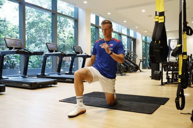 Jiri Lehecka, Czech tennis player during the preparation for the qualifying match between the USA and the Czech Republic for the final group of the Davis Cup 2025 at the Delray Beach Tennis Center in Delray Beach, USA. 08.09.2025, Delray Beach, USA. (CTKxPhoto PavelxLebeda) CTKPhotoF202509080030101  CTKPhotoF202509080030101