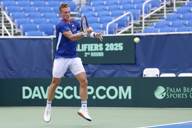 Jiri Lehecka, Czech tennis player during the preparation for the qualifying match between the USA and the Czech Republic for the final group of the Davis Cup 2025 at the Delray Beach Tennis Center in Delray Beach, USA. 08.09.2025, Delray Beach, USA. (CTKxPhoto PavelxLebeda) CTKPhotoF202509080030401  CTKPhotoF202509080030401