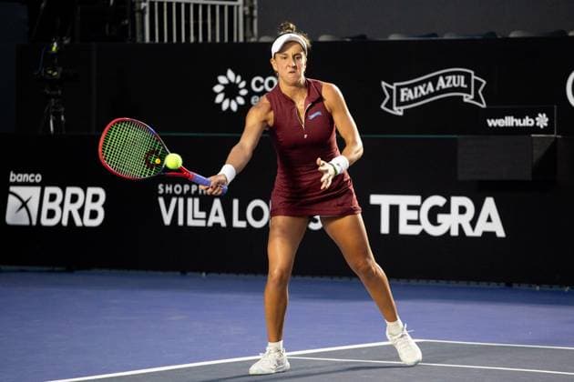 WTA, Tennis Damen 250 SP OPEN SaO PAULO, SP - 08.09.2025: WTA 250 SP OPEN - Marking the return of the professional women& 39;s tennis circuit to the capital of Sao Paulo after 25 years, the SP Open, WTA 250 of Sao Paulo, takes place from September 6th to 14th at Parque Villa Lobos. In the photo, Ingrid Martins accompanied by Laura PIgossi in a Brazilian doubles match against Bia Haddad Maia and Ana Candiotto on Monday night (08). (Photo: Rodilei Morais Fotoarena) x2803439x  RodileixMorais