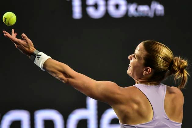WTA GUADALAJARA 250 OPEN SAKKARI VS JACQUEMONT 08092025 GUADALAJARA, JALISCO Action photo of Maria Sakkari of Greece, during day 1 the WTA Guadalajara 250 Open, held at the Centro Panamericano de Tenis of Guadalajara, Jalisco, Mexico Action photo of Maria Sakkari of Greece, during day 1 the WTA Guadalajara 250 Open, held at the Centro Panamericano de Tenis of Guadalajara, Jalisco, Mexico PHOTO BY IMAGENSHOP AGENCIA FOTOGRAFICA GUADALAJARA JALISCO MEXICO Copyright: xIMAGENSHOPxAGENCIAxFOTOGRAFICAx