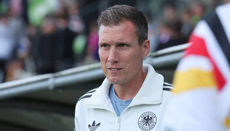 Reutlingen , International soccer match U20 Germany vs U20 Italy , Coach Hannes Wolf GER