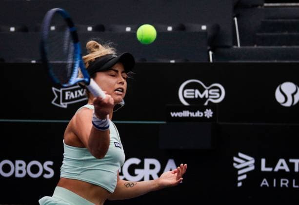 WTA, Tennis Damen 250 SP OPEN SaO PAULO, SP - 09.09.2025: WTA 250 SP OPEN - The first edition of the SP Open, a WTA 250 series tournament played on hard courts, will take place at Villa-Lobos Park, in the west zone of Sao Paulo. The event marks Sao Paulo& 39;s return to the official WTA calendar after 25 years and is the largest women& 39;s tournament in Brazil since 2016. In addition to the sporting competitions with 32 players in the singles and 16 doubles. In the photo, In the photo, tennis player Renata Zarazua (MEX), during a SP Open match, against tennis player Luiza Fullana (BRA), this Tuesday (09). (Photo: Aloisio Mauricio Fotoarena) x2803635x AloisioxMauricio