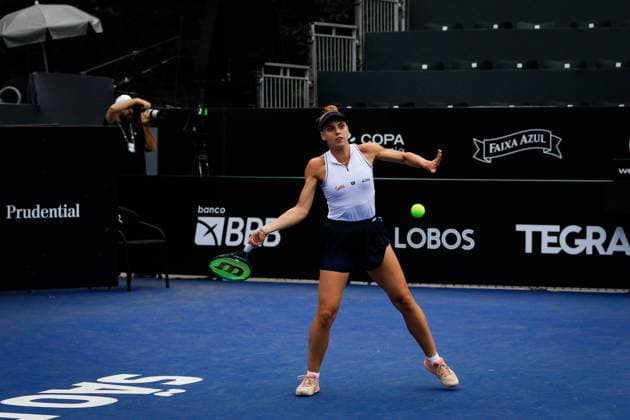 WTA, Tennis Damen 250 SP OPEN SaO PAULO, SP - 09.09.2025: WTA 250 SP OPEN - The first edition of the SP Open, a WTA 250 series tournament played on hard courts, will take place at Villa-Lobos Park, in the west zone of Sao Paulo. The event marks Sao Paulo& 39;s return to the official WTA calendar after 25 years and is the largest women& 39;s tournament in Brazil since 2016. In addition to the sporting competitions with 32 players in the singles and 16 doubles. In the photo, tennis player Luiza Fullana (BRA) during a SP Open match against tennis player Renata Zarazua (MEX), this Tuesday (09). (Photo: Aloisio Mauricio Fotoarena) x2803636x  AloisioxMauricio